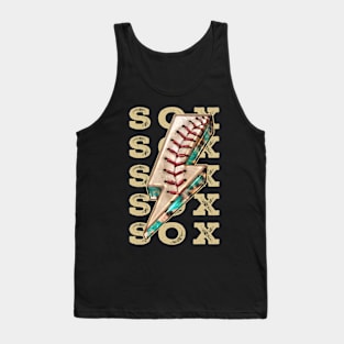 Aesthetic Design Sox Gifts Vintage Styles Baseball Tank Top